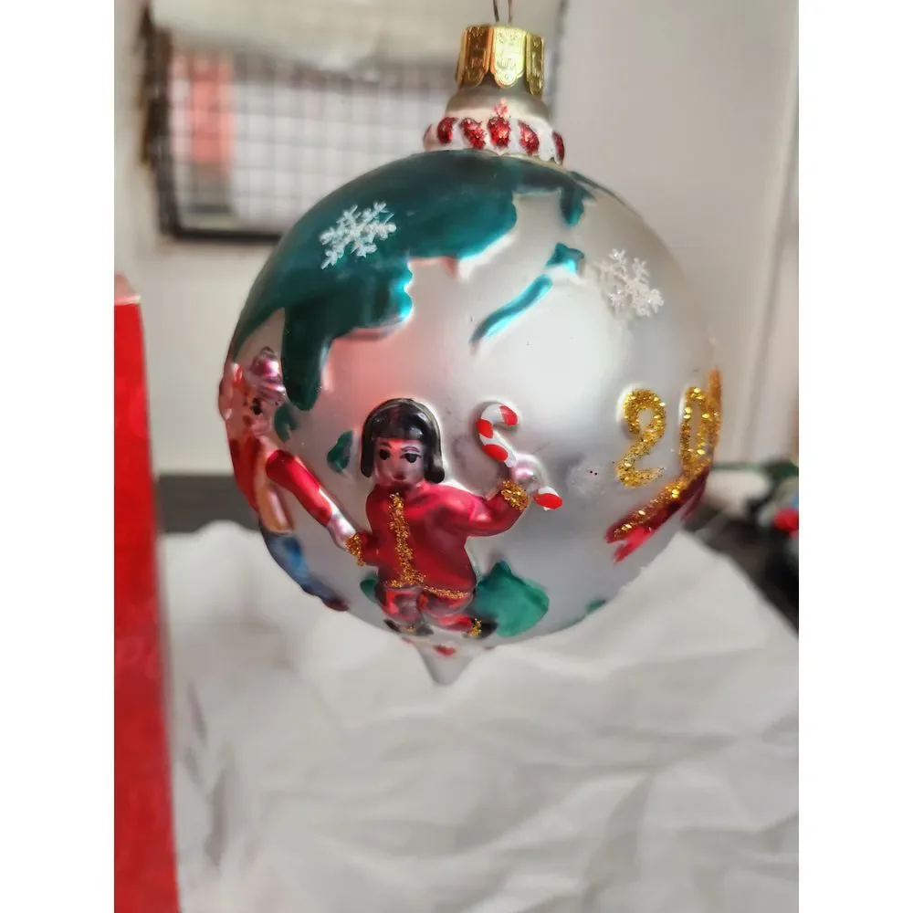 Vintage‎ Toys R Us Children Millennium Christmas Ornament 2000 Glass